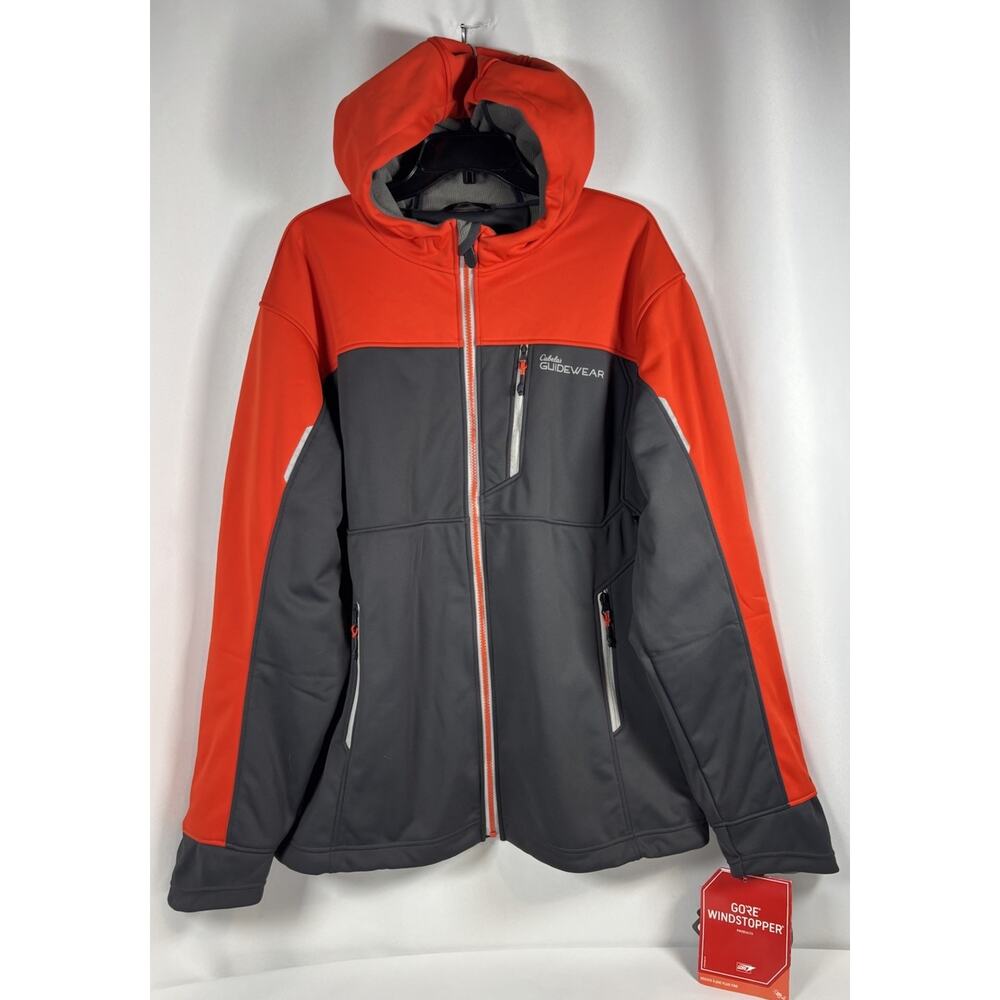 Cabelas Guidewear Jacket Mens XL Gore-Tex Red Windstopper